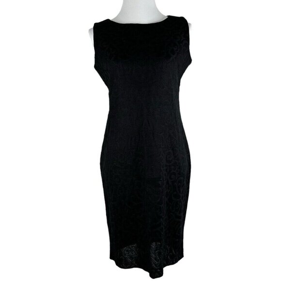 Misook Collection‎ Women's NWT Black Stretchy Metallic Luxury Party Dress XS/C37 - Picture 1 of 11